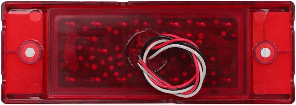 cciyu 5x Red 6" LED Rectangle Side Marker Clearance Trailer Lights 21 Diodes with Reflectors Waterproof Rectangular Led Stop Turn Tail Brake Lights Surface Mount
