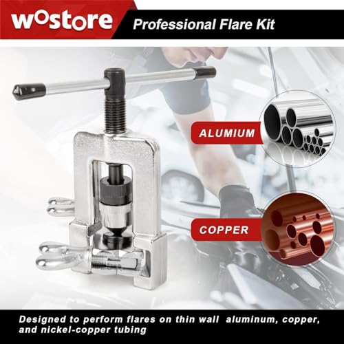 Kit d'outils à évaser double pour tube cuivre et climatisation 7 tailles - 4