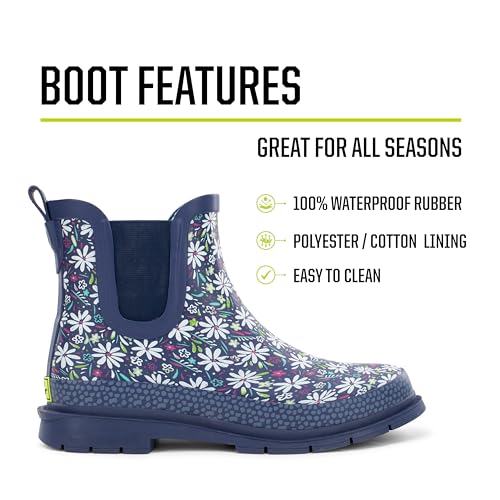 Image of Western Chief Women's Waterproof Pull-On Chelsea Rain Boot with Fun Prints | Ladies slip-on ankle boots with rubber sole, cushioned EVA insole, built for wet days and styled for any occasion