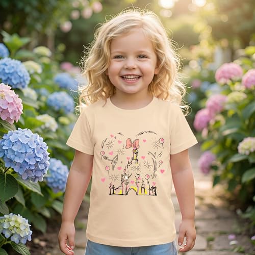 Image of GLIGLITTR Magic Shirt for Toddler Baby Girls Magical Kingdom Tshirt Cute Castle Outfit Holiday Family Vacation Summer Tee Top
