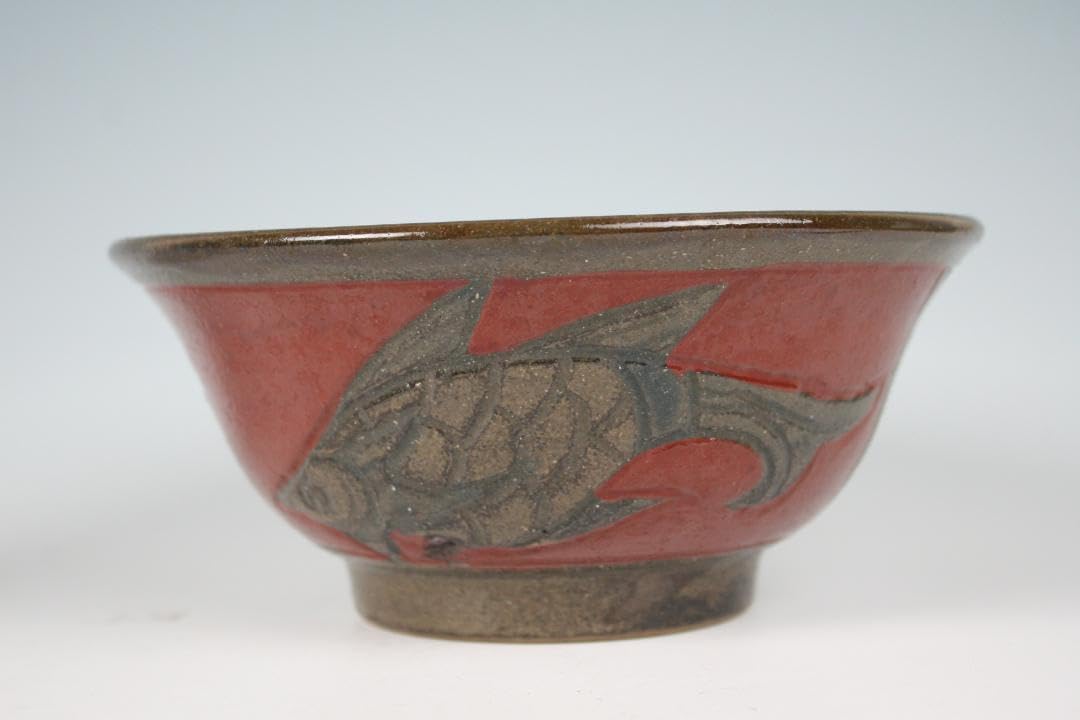 小橋川清正 作　赤絵魚文そばマカイ（どんぶり）(1) 小橋川清正 作 赤絵魚文そばマカイ（どんぶり）(1) Amazon.co.jp