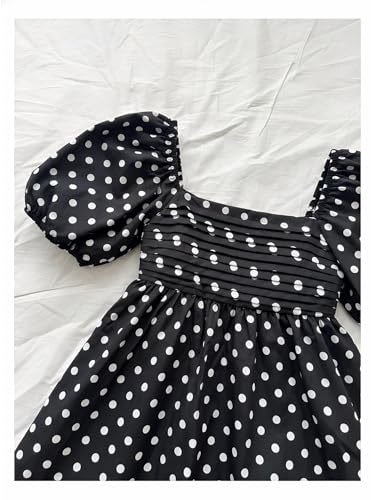 Image of Floerns Women's Floral Dress Puff Sleeve Dress Square Neck Summer Vacation Picnic Mini Dresses
