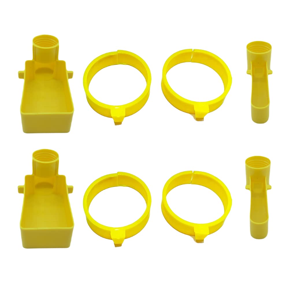 Bird Cage Automatic Food Feeder, Water Drinker Connect Cups for Any Bottle Use with Free Bottle Holder Rings (Drinker 1 + Feeder 1 + Holder Rings 2, Pack of 1) (B0B5XQMNDR) Amazon Price History, Amazon Price Tracker