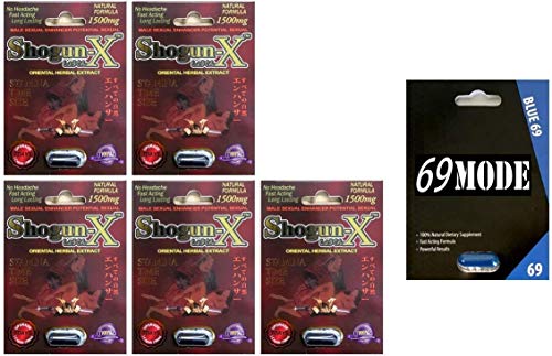 Shogun-X 1500mg 5Pills 69MODE Blue69 1Pill Male Sexual Enhancing Formula