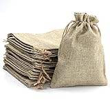 PACKRA - 12 Bolsas de Yute, Bolsa Tela Grande Cordón (13 x 18cm)