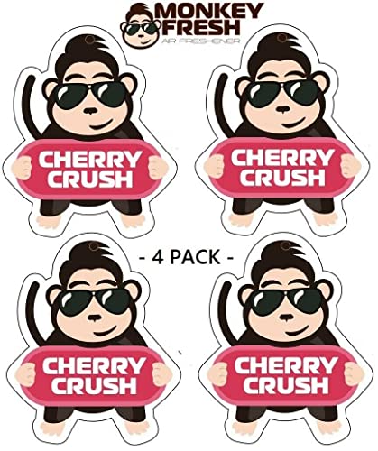 Image of Monkey Fresh Hanging Car Air Fresheners (Cherry Crush)
