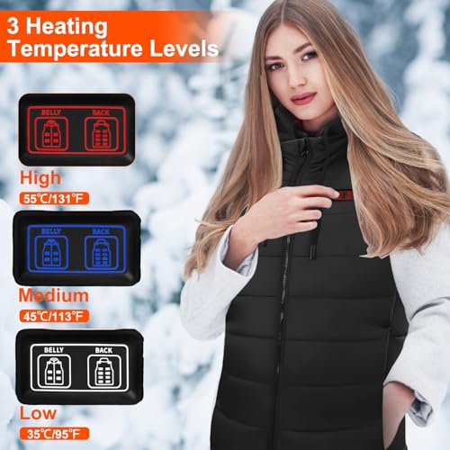 Image of KOCASO Heated Vest for Men and Women, 17 Heating Zones 3 Heated Levels USB & DC Dual Power Supply