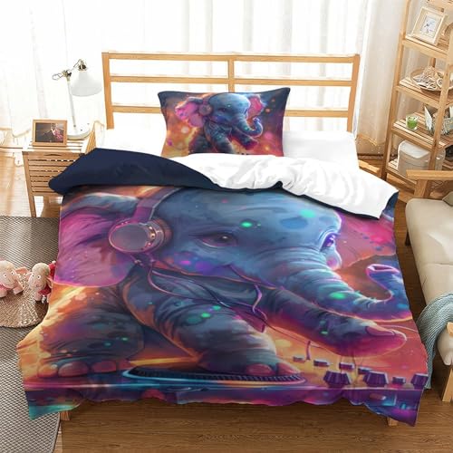 Housse de couette éléphant et fourmi 135x200 microfibre - 2