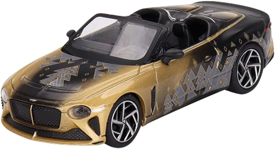 Bentley Mulliner Bacalar Gold Metallic and Black Christmas Edition 2023" Limited Edition to 9999 Pieces Worldwide 1/64 Diecast Model Car by True Scale Miniatures MGT00660