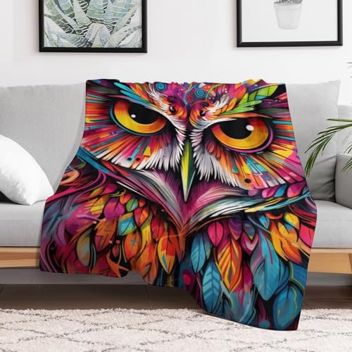 Manta de búho de franela suave para cama y sofá 150x200cm 3