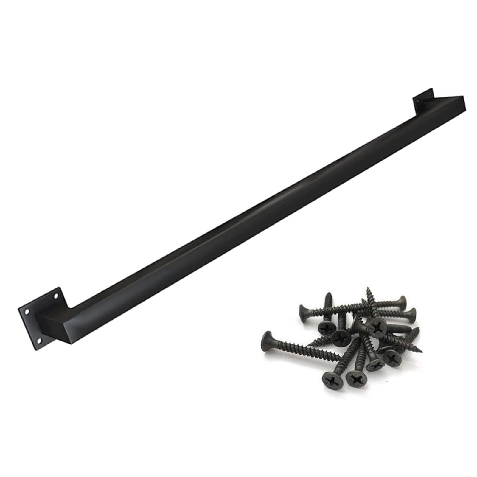 Kute żelazo do schodów wewnętrznych/zewnętrznych 2 m metalowa poręcz 200 kg zestaw bezpieczeństwa do poręczy naściennych - i stylowe rozwiązanie bezpieczeństwa schodów