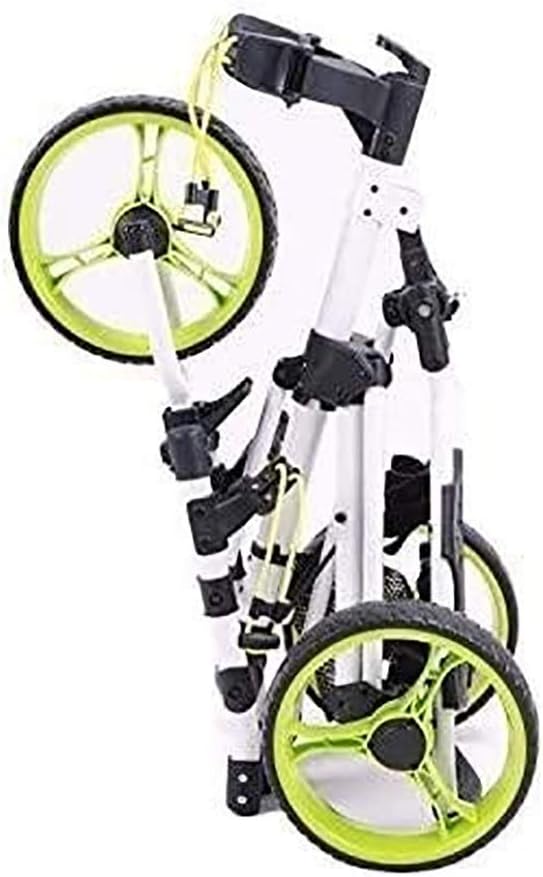 Golf PushCart Push Cart for Golf Clubs Golf Push Cart, Foldable 3 Wheels Pull Cart Golf Trolley with Adjustable Handle Angle, Scorecard, Drink Holder, Lightweight Golf Carts, Easy to Open/Close