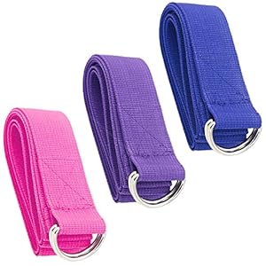 3 Pcs Yoga Straps D-Ring Buckle Yoga Strap Durable Yoga Stretching Belt Yoga Stretching Strap for Yoga Practice Pilates Exercise Dance Fitness