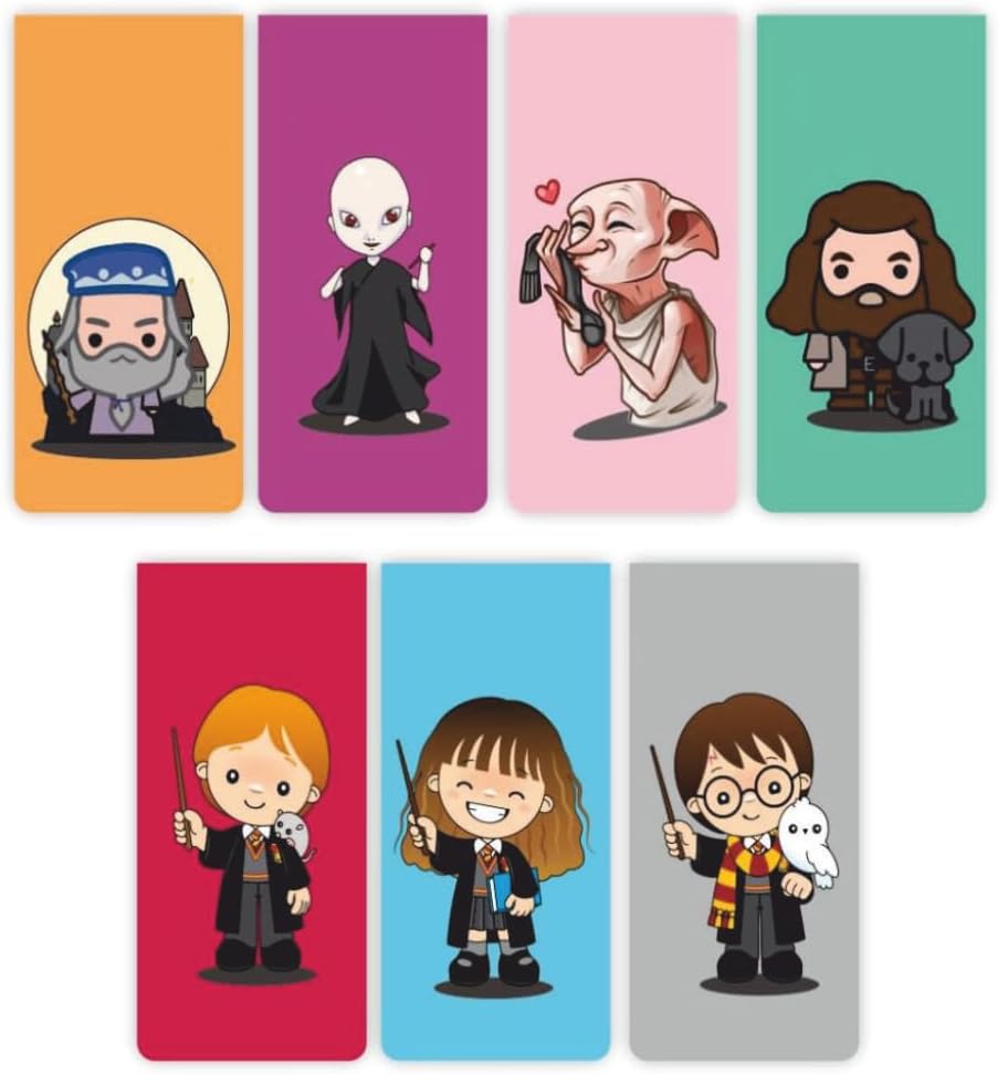 - Magnetic Bookmark Set of 7 | Aesthetic Book Mark for Reading | Cute Anime Bookmarks for Kids, Students | Book Accessories for Novels, Gifts for Readers(Harry Potter Magnetic Bookmark, 15X4 Cms)