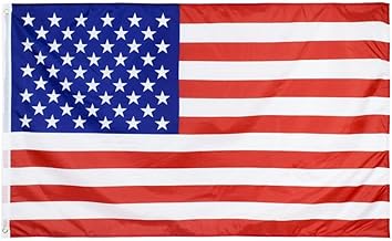 Drapeau américain 90 x 150 cm en polyester robuste avec œillets en laiton, résistant à la décoloration, décoration pour extérieur/intérieur - Coupe du monde, jardin, fête, bar (1 pièce)