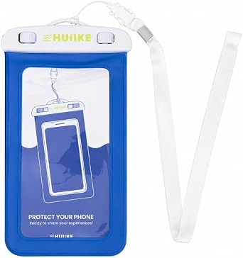 HUIIKE Waterproof Phone Case for Paddle Boarding, Kayaking. Universal Smartphone Dry Case for Beach. Paddle Board Accessories Royal Blue