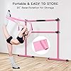 EVERYMILE-Ballet-Barre-Portable-for-Home-Kids-Ballet-Bar-41-Adjustable-Freestanding-Height-Ballet-Equipment-for-Balance-Barre-Workout-Dance-Bar-with-Leg-Stretch-Band-for-Studio-Dancers-Children EVERYMILE Ballet Barre Portable for Home, Kids Ballet Bar, 41” Adjustable Freestanding Height Ballet Equipment for Balance, Barre Workout, Dance Bar with Leg Stretch Band for Studio Dancers Children