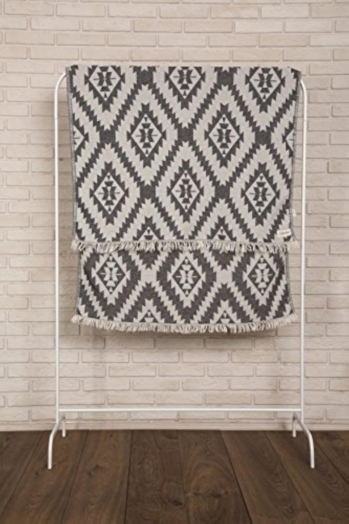 100% Cotton Dual-Layer Handloom Turkish Towel, Black