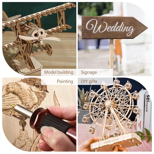 Pavlleen 12 Stück A3 Sperrholzplatte 3mm,Holzplatten zum Basteln,Hochwertige Multiplex Platten,Holz Platten,42x30cm Holzplatte,für Malen,Laserbearbeitung,Bastelarbeiten,Modellbau