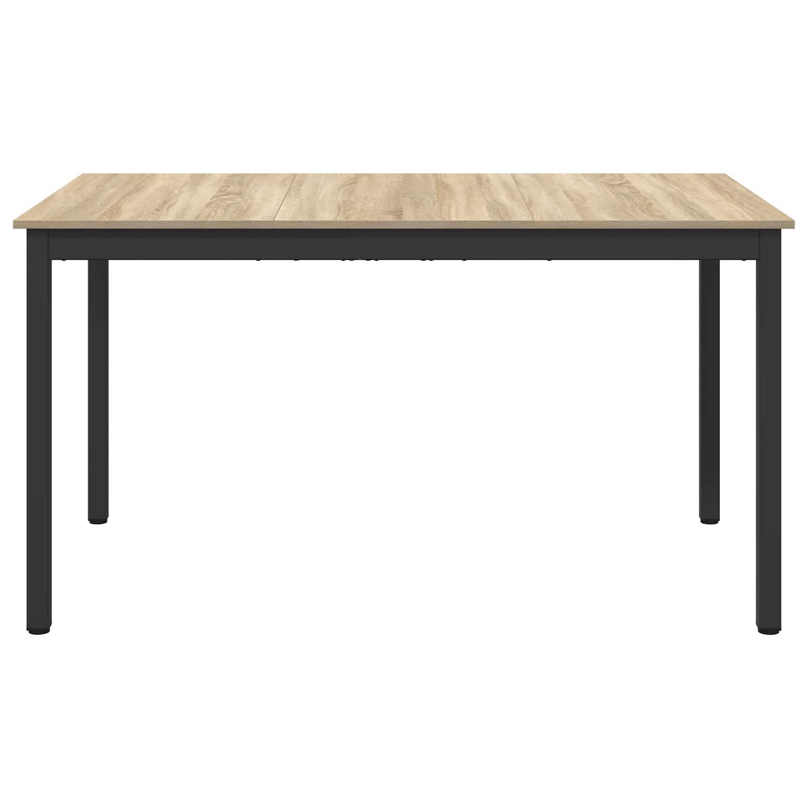 Stół do jadalni 140 x 80 x 75 cm, metalowa rama z płyty drewnopochodnej, stabilny stół kuchenny do jadalni i salonu, idealny na posiłki, dla rodziny, gości i do codziennego użytku