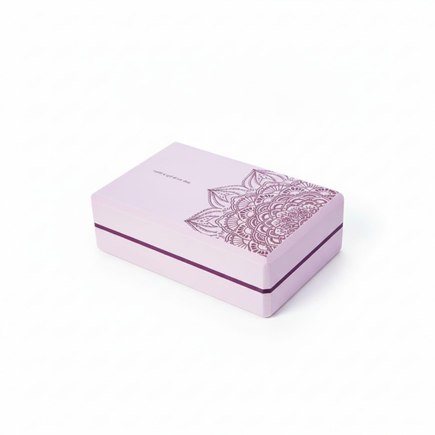 Smooth Surface Mandala Yoga Block Decorative Pattern Soft Yoga Block Band Detail Exercise Equipment Lightweight for Stretching, Dance Training, Pose Support, Pink-image-36