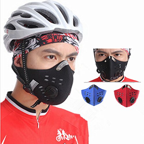 Generic Blue Activated Carbon Dust Face Mask Outdoor Sports for Men