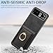Asuwish Compatible with Motorola Razr 2023 Case [Not fit Razr Plus 2023], Card Slot Magnetic Back Case Metal Ring Holder Stand Kickstand Cell Phone Cover for Motorola Razr 40 Gen 3 Women Men Black