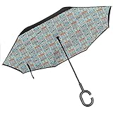 ☂C-förmiger Griff: Komfortables C-förmiges Griffdesign. Kreuzen Sie den C-förmigen Griff über Ihrem Arm, damit Sie Ihre Hände frei haben, um ein Baby, eine Tasche oder ein Handy im Regen zu halten.