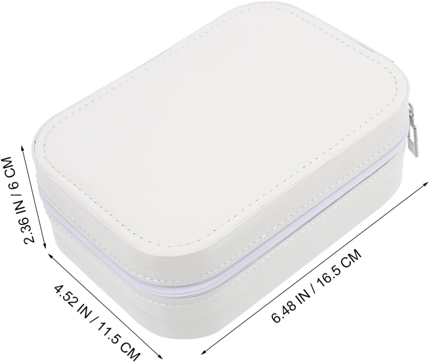 Travel Makeup Case Organizer with Integrated Led Mirror Creamy White Cosmetic Storage Box for Women Elegant Vanity Design for Easy Makeup Application