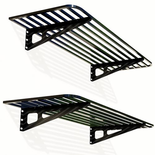2-Pack 2x4ft Garage Wall Shelving, 2 Shelf Total 8 ft(L) Garage Wall Storage, Heavy-Duty Storage Shelves, Perfect for Holding Storage Bins, Boxes, Sporting Goods, Tools, and More. Space-Saving