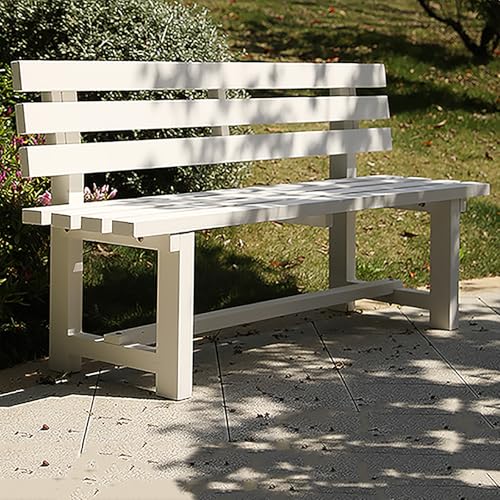 Banc de jardin en bois blanc : finis les meubles fragiles d'extérieur