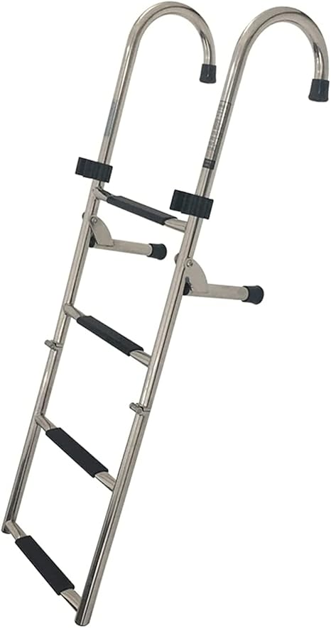 Amazon Co Jp 船 階段 ボート ラダー ステンレス鋼の折りたたみ式ボートのはしご 2ステップ 2ステップガンネルに取り付けられた取り外し可能な水泳はしご Cタイプの留め具と取り付け金具付き 車 バイク