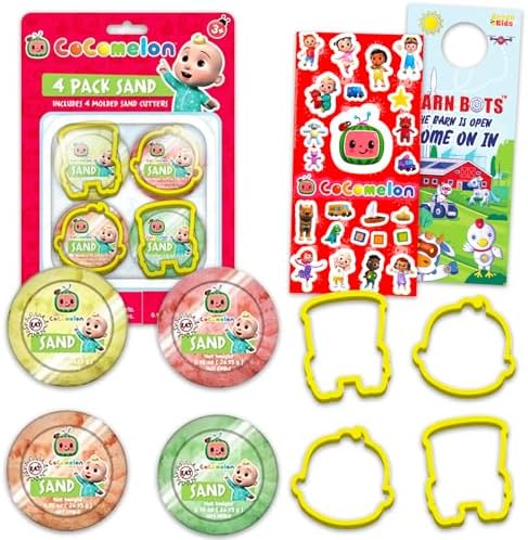 Cocomelon Arts and Crafts Kit for Boys - Bundle with Moldable Sand, Sand Cutter Tools, Stickers Plus More | Cocomelon Sensory Play for Kids, Girls image 5