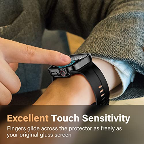 Amizee 2 Pack Case Compatible With Apple Watch Series 8 Series 7 45Mm Case With Built-In Screen Protector, Ultra-Thin Hard Pc Straight Edge Anti-Scratch Protective Cover For Iwatch (Black) #TOP4