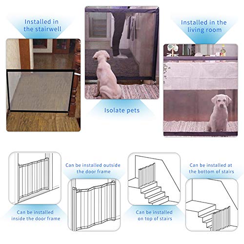 Pedkit Portão de Segurança do cão Pet Cerca de Malha Portátil Dobrável Portão de Segurança Do Bebê I