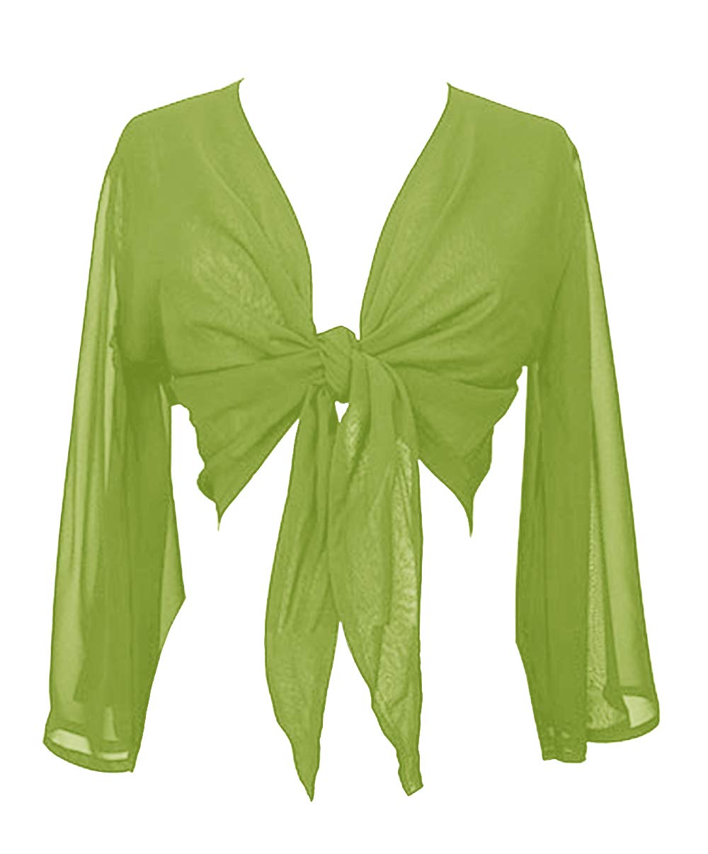 Indian Trendy Women's Flair Wrap Tie Top Chiffon Choli Blouse Belly Dance Gypsy Bolero Shrugs Cardigan