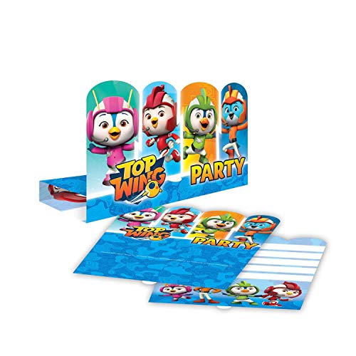 Top Wing 9904880 - Invitaciones de Fiesta (8 Unidades, con Sobres, níquel)