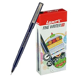 Luxor Fine Writer Black Color (pack Of 10 Pen)