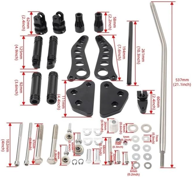 Motorcycle Forward Controls Kit Fit For Dyna Street Bob 2006-2017 & Super Glide Low Rider(Chrome)