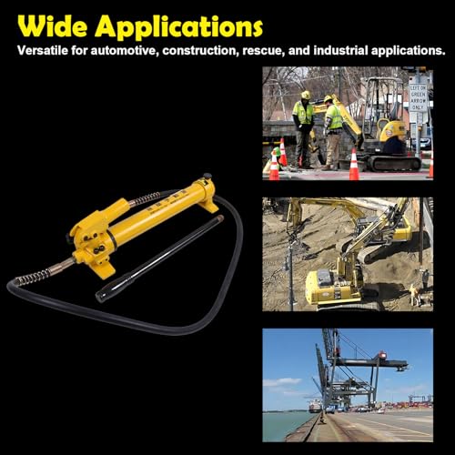 Image of CP-700 Portable Hydraulic Hand Pump 900cc 10000Psi High-Pressure Manual Power Pump Compatible with Separate Hydraulic Tools - Ideal for Jacks, Cutters, and Lifting Equipment (No Gauge)