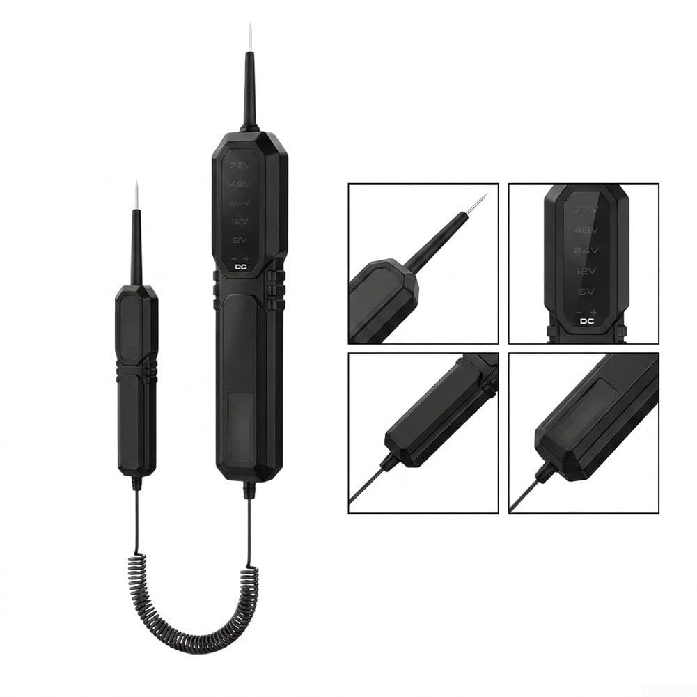 Comprobador de voltaje para coche, 12 V/24 V, indicador LED, luz de prueba