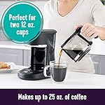 Mr. Coffee 5-Cup Programmable Coffee Maker, 25 oz. Mini Brew, Brew Now or Later, with Water Filtration and Nylon Reusable Filter, Black - Image 2