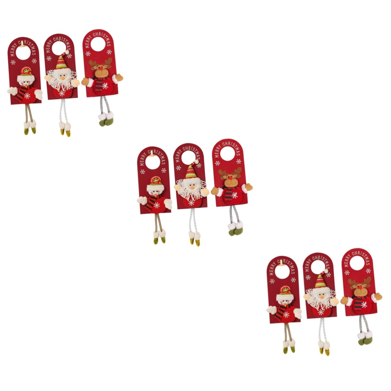 ABOOFAN 9 STK Weihnachtstür hängt Weihnachtskamin zum Aufhängen Haustürschilder Christmas Tree Ornaments wrihnachtsbaumschmuck Weihnachtsdekorationen Cartoon-Türverzierungen Weihnachten