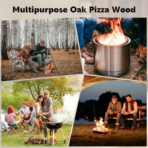 W&E Choice Pizza Oven Wood 6 Inch Mini Logs, 12 lbs Box, Kiln Dried Oak Firewood for Pizza Ovens, Ooni and Gozney, Solo Stove, Long-Lasting Burn for BBQ, Grills and Smokers, Product of USA - Thumbnail 6