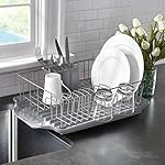 Farberware 3-Piece Large Capacity Dish Drying Rack Set with Drainboard and Utensil Holder, Rust-Resistant Kitchen Counter Dish Drainer - Image 5