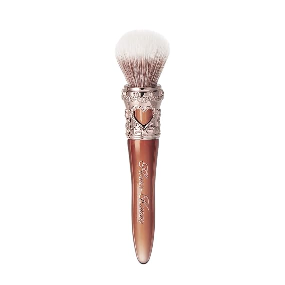 Flower Knows Strawberry Rococo Embossed Blush+The Sweetie Bear Collection Rounded Blush Brush