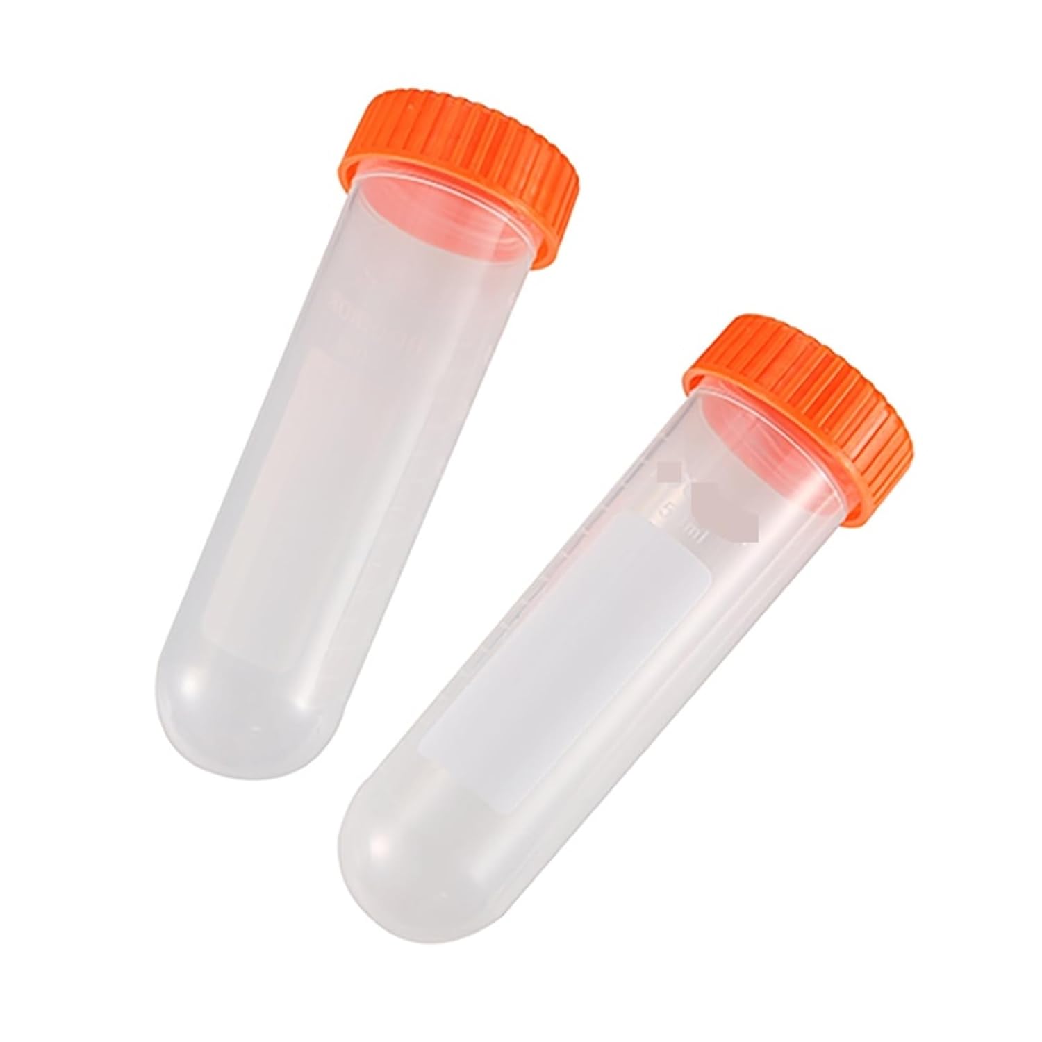 Plastic Centrifuge Tube 25Pcs 50ml Plastic Centrifuge Tube Screw Cap Round Bottom Test Laboratory Sample Analysis Vial Reagent Bottle