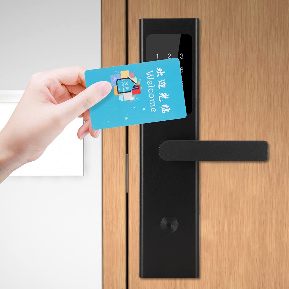 Ultracienka inteligentna blokada Bluetooth, bezpieczny dostęp do kart/hasła do domu, hotelu, mieszkania, czarny