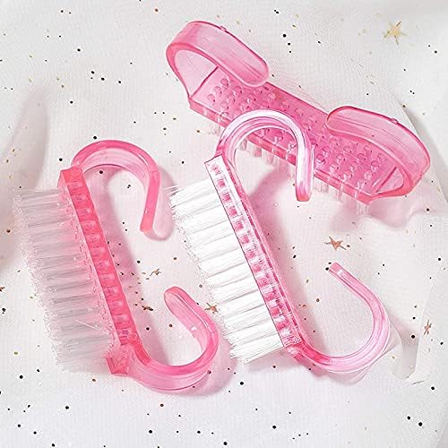 Sai Rainbow Nail Brush for Hand Fingernail Foot Nail Cleaner Handle Hand Feet Acrylic Nail Scrub Cleaning Brush, Kids Pedicure Brushes Manicure Tool for DIY Nail Art (Pack of 6) - Image 4