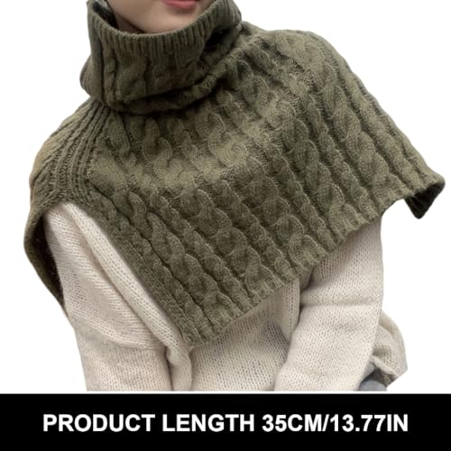 Scarf, Knitted Scarf False Collar Shawl For Women Neck Wrap Turtleneck Collar Scarf3